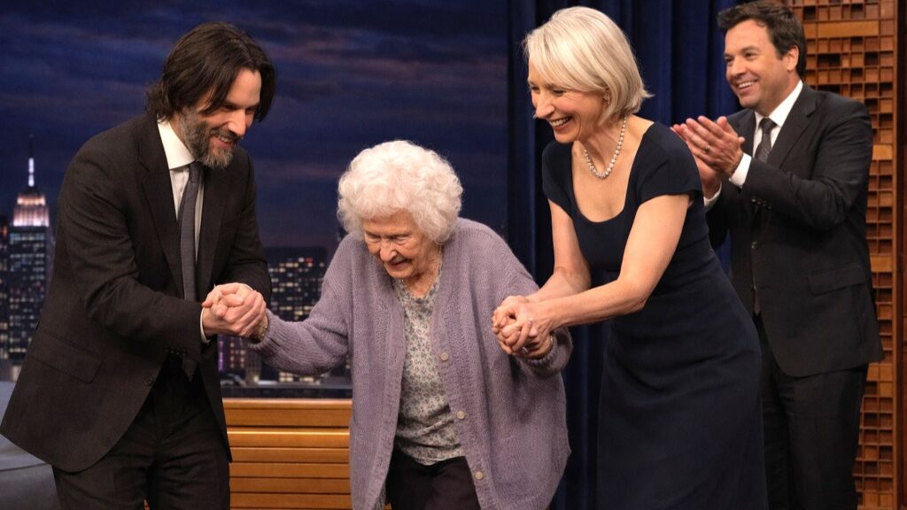 Jimmy Fallon Applauds Keanu Reeves and Alexandra Grant for Their Beautiful Act of Kindness Toward an Elderly Woman